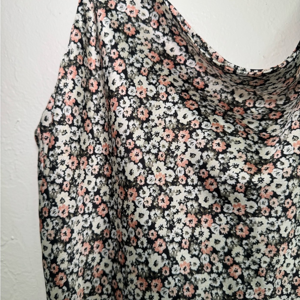 Abercrombie & Fitch Floral Midi Dress - Black, White, Pink